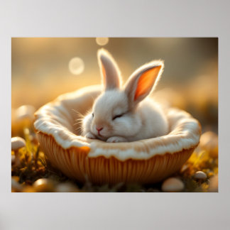 Häschen Cozy Dream – Schlafendes Babykaninchen Kun Poster