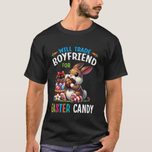 Häschen, das Schokolade isst, wird Freund gegen Os T-Shirt