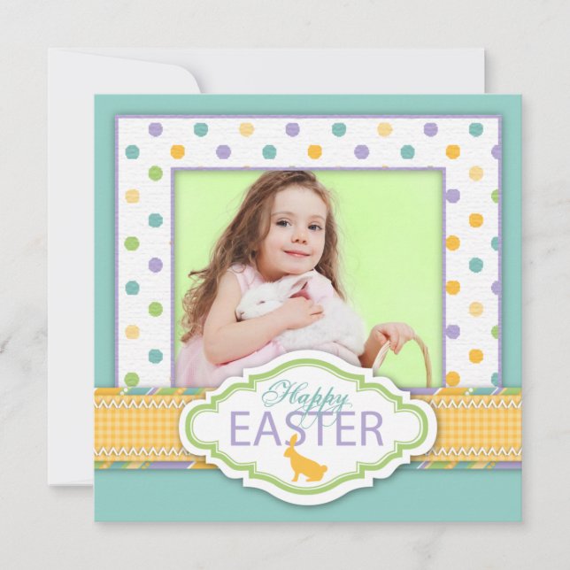 Häschen-Einladungs-Quadrat 2 Einladung (Vorderseite)