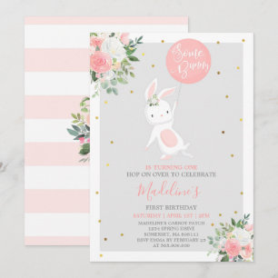 Häschen-Geburtstags-Einladung einiger Einladung