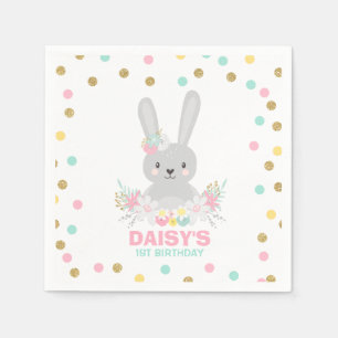 Häschen-Geburtstags-Party-Serviette einiger Serviette
