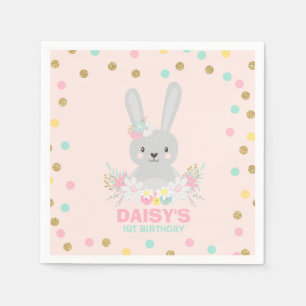 Häschen-Geburtstags-Party-Serviette einiger Serviette