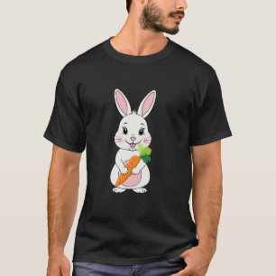 Häschen hält Karotte Kaninchen Ostertag für Kinder T-Shirt
