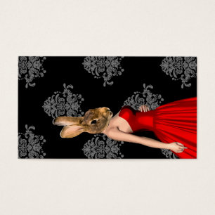 Häschen im roten Kleid