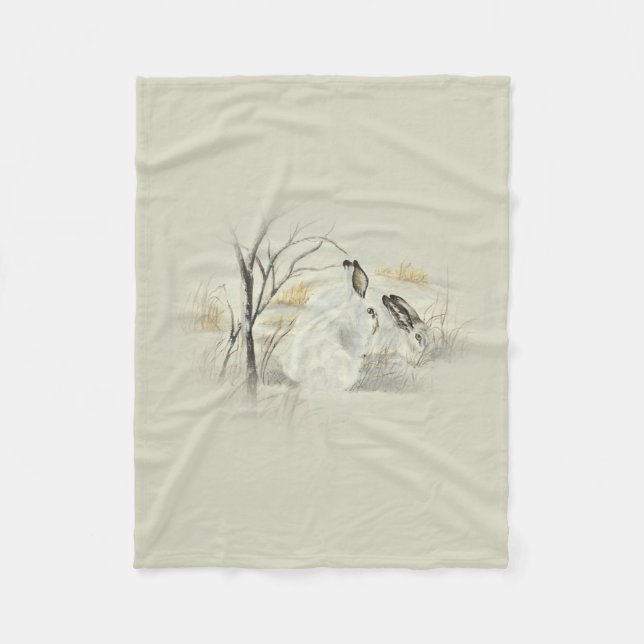 Häschen/Kaninchen Fleecedecke (Vorderseite)