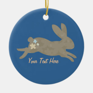 Häschen-Kaninchen (personalisiert) Keramikornament