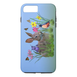 Häschen-Kaninchen, Robin und Blumen, kundengerech Case-Mate iPhone Hülle