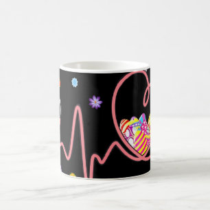 Häschen-Krankenschwester Stethoskop Frohe Ostereie Kaffeetasse