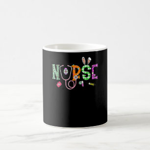 Häschen-Krankenschwester Stethoskop Schrubben Pfle Kaffeetasse