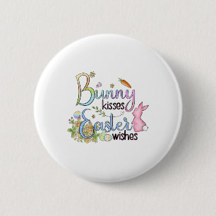 Häschen Küsse Osterwünsche Tee-Geschenk Button