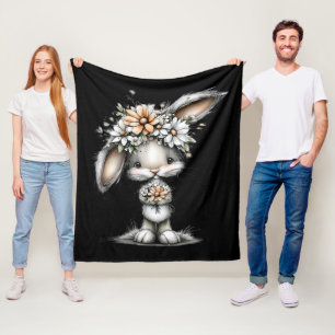 Häschen liebt dich fleecedecke