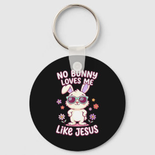 Häschen liebt mich wie Jesus Ostern christliche Bi Schlüsselanhänger