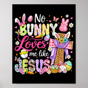 Häschen liebt wie Jesus Ostern christliche Kinder  Poster