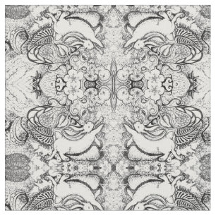 Häschen-Mandala-Muster Stoff