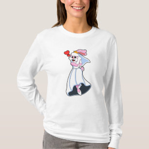 Häschen mit Hochzeitskleid und Krone T-Shirt