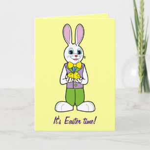 Häschen mit Küken-Ostern-Karten-Sohn Feiertagskarte