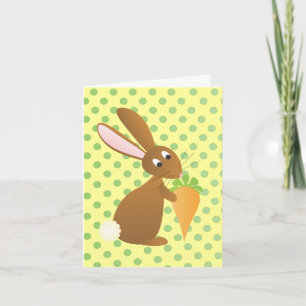Häschen mit Prize Karotte Feiertagskarte
