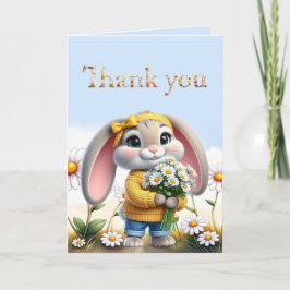 Häschen mit Punkten-Schleife Danke