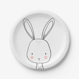Häschen-PapierTeller-Babydusche Waldtiere Pappteller