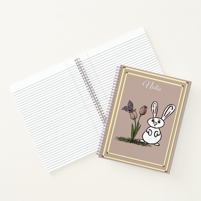 Häschen & Tulpen Notizbuch (Innenseite)