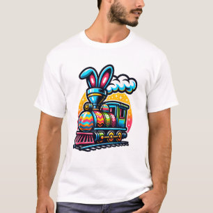 Häschen Zug Eisenbahn Ostern Ei Kinder Kleinkinder T-Shirt