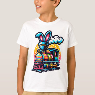 Häschen Zug Eisenbahn Ostern Ei Kinder Kleinkinder T-Shirt