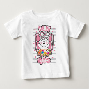 Hase am Fenster Baby T-shirt