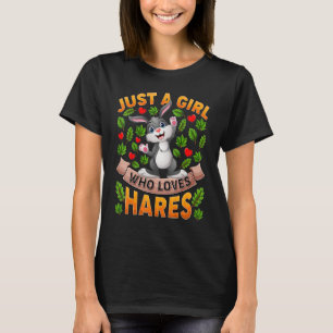 Hase Bunny Tier Nur Ein Mädchen Das Hasen Liebt T-Shirt