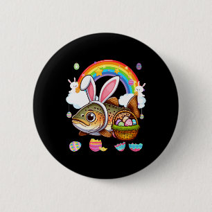Hase Forelle Fisch Ostern Jagd Eier Bysket Farbgeb Button