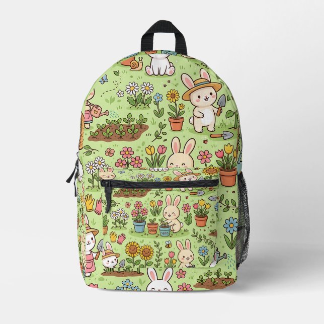 Hase Gießkanne Rucksack – Gartenfreude (Vorderseite)