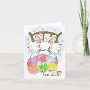 Hase im Bett Sie krank? Karte