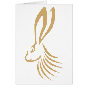 Hase im Swish, der Art zeichnet