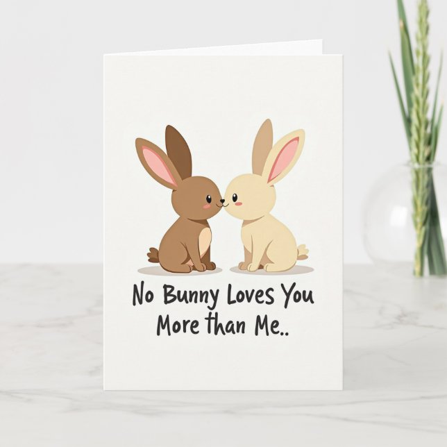 Hase Liebesbotschaft Karte (Vorderseite)
