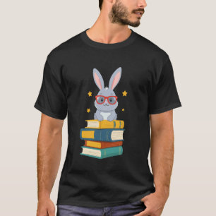 Hase liest Bücher Ostertag Bibliothekar Lehrer B T-Shirt