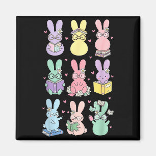 Hase liest Bücher Ostertag Bibliothekar Lehrerin Magnet