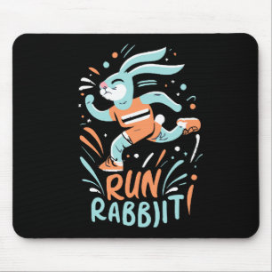 Hase Marathonläufer Häschen süß Mousepad