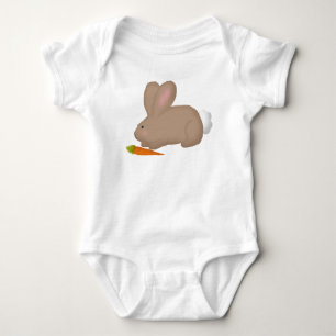 Hase mit Carrot Baby Bodysuit Baby Strampler