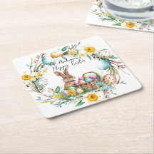 Hase mit dekorativen Eiern I Blumenoster