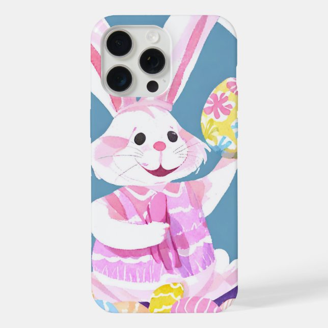 Hase mit Ostereiern iPhone Hülle (Rückseite)