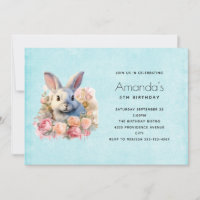 Hase mit Rosenkranz Süßer Geburtstag