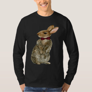 Hase Mit Schlips Frohe Ostern Süßer Hase Kaninche T-Shirt