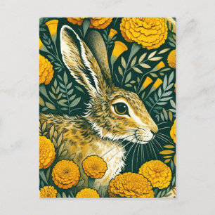 Hase Ringelblume Feiertagspostkarte
