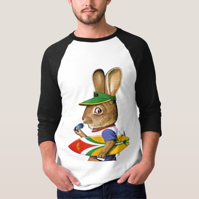 Hase-Surfer T-Shirt (Vorderseite)