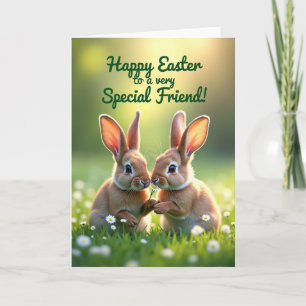 Hase und Daisy Freundschaftskarte Karte