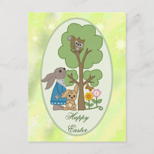 Hase und Eichhörnchen  Postkarte