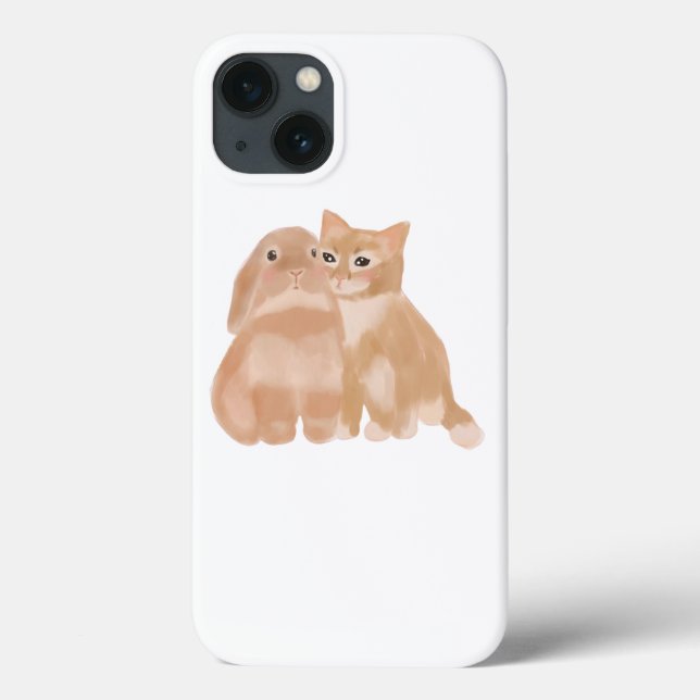 Hase und Katze! Case-Mate iPhone Hülle (Rückseite)