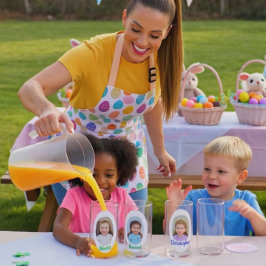 Hase und Kind, Kind, Fotos, Name, Ostern Dosenglas