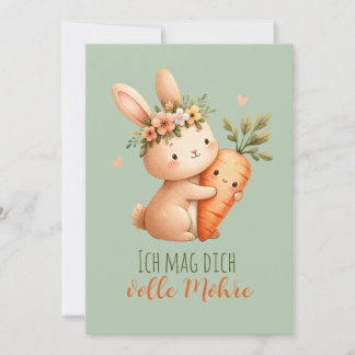 Hase und Möhre- volle Möhre- Ostern Einladung