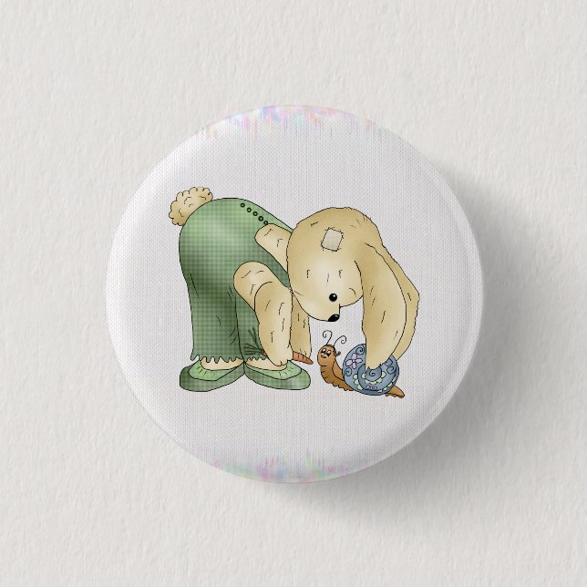 Hase und Schnecke Button (Vorderseite)