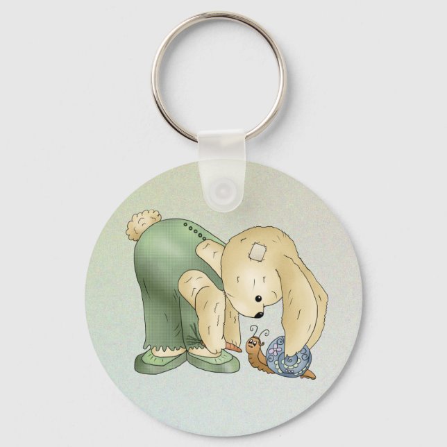 Hase und Schnecke Schlüsselanhänger (Vorderseite)